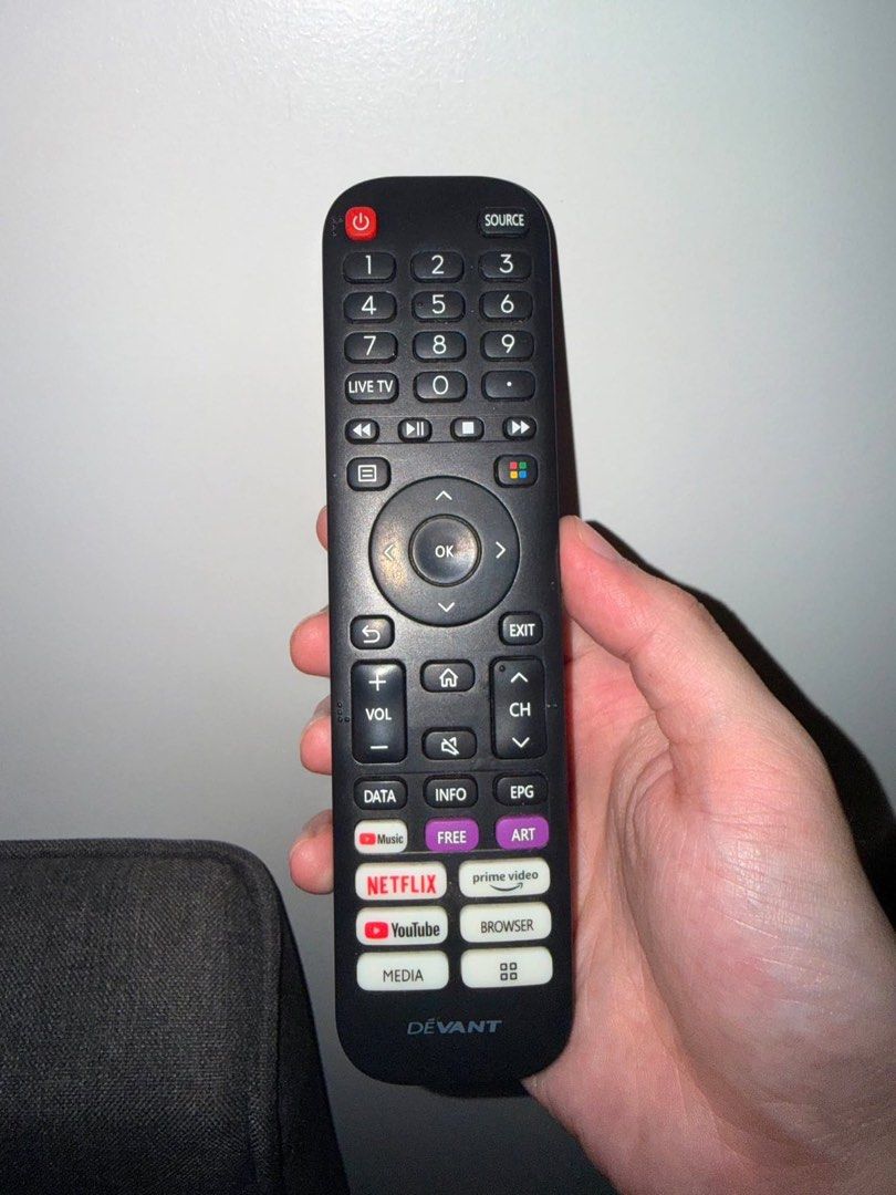 Devant Smart TV with Remote (Category: TV) located in Makati City. Submitted by cathymadrid18 (Listing ID 1461002298, Image 3). Description: (NEGOTIABLE) Devant 50UHD202 50” 4K UHD Smart TV * 50-inch 4K Ultra HD (3840 × 2160) * Smart TV / VIDAA * Built-in Wi-Fi * Bluetooth * Screen mirroring * Built-in digital TV tuner * HDR support * 3× HDMI * 2× USB * 60Hz display * Very good condition * Complete with original remote.