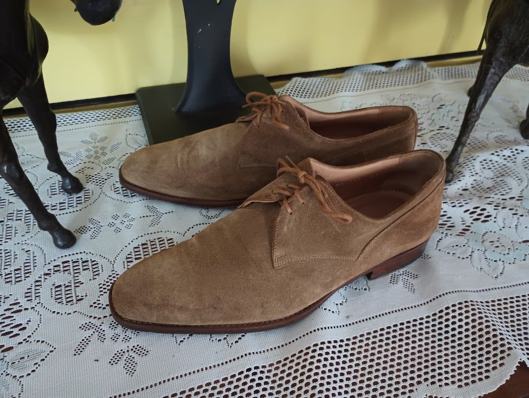 Di Colletti (Category: Dress Shoes) located in Las Pinas. Submitted by preloved_manila (Listing ID 1460970682, Image 1). Description: DI COLLETTI Derby Size 8 US Made in Italy Suede uppers Leather outsoles Blind Blake Stitch construction.
