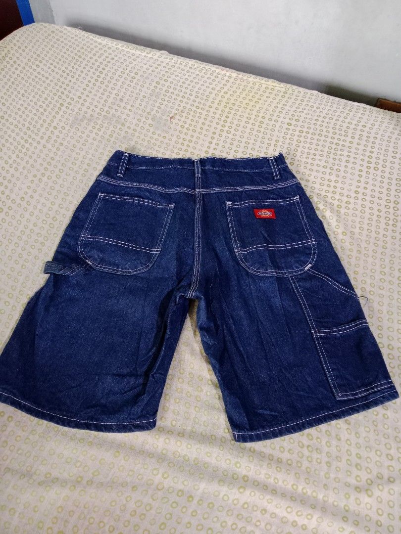 Dickies Denim Carpenter Shorts Size 30 (Category: Shorts) located in Bacolod City. Submitted by jorengrate26639 (Listing ID 1460988955, Image 2). Description: - Dickies Brand New condition - Dickies dark wash denim carpenter shorts - Classic workwear style - Multiple pockets and hammer loop - Button fly closure - Made from 100% cotton - Ideal for everyday wear or work.