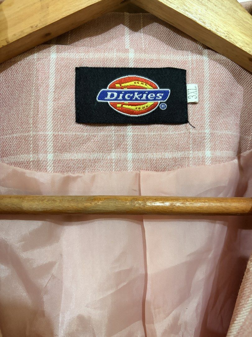 Dickies Pink Plaid Blazer (Category: Coats, Jackets and Outerwear) located in Caloocan City. Submitted by thriftsbypochi (Listing ID 1461027507, Image 3). Description: - Dickies pink plaid blazer - Single button closure - Two front flap pockets - Fully lined interior - Size: 3XL - Ideal for a smart casual look.