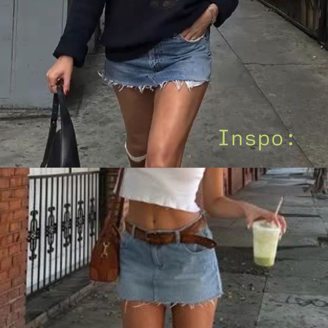 Distressed Denim Mini Skirt (Category: Skirts) located in Angeles City. Submitted by lesmiz24601 (Listing ID 1460976645, Image 2). Description: - Cute blue denim mini skirt - Features a raw hem with distressing - Ideal for casual summer outfits - Easy to style with tops and sneakers - 26-28” - A trendy addition to your wardrobe.