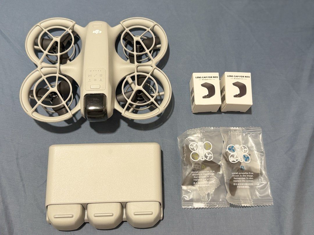 DJI NEO Drone (Category: Drones) located in Dasmarinas. Submitted by singko10 (Listing ID 1460974680, Image 2). Description: ORIGINAL - NO ISSUE DJI Neo Drone Used only 5 times and kept in the cabinet RFS - No longer needed, for disposal Item location: Dasmariñas Cavite Meet-up or courier can be arranged.