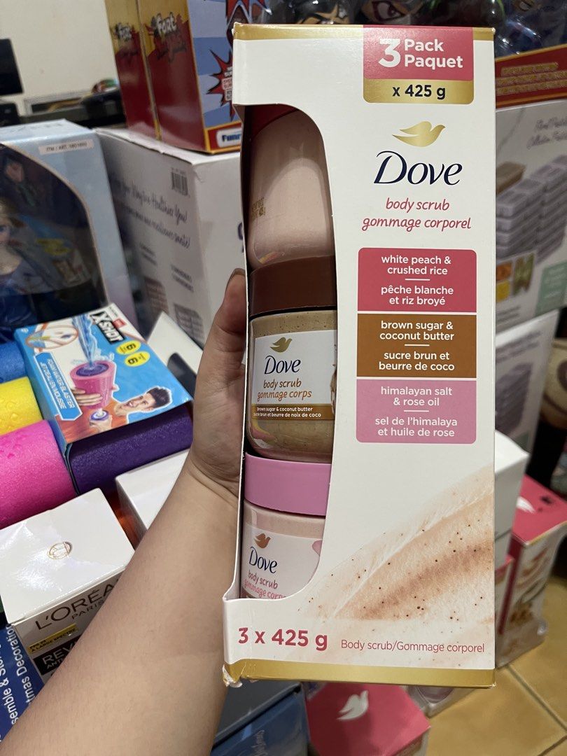 Dove 2-in-1 Body Scrub (Category: Body Care) located in Cavite. Submitted by xoxomhai (Listing ID 1461061542, Image 2). Description: Scrub away the stress and say hello to silky-smooth skin with the Dove 2-in-1 Body Scrub! Exfoliates like a dream + moisturizes like magic 💫 🍑 One of our BESTSELLERS! This is one of the most loved body scrubs helps leave skin soft, smooth, and glowing. Perfect for self-care and gifting! ₱1,500 🧴 Each pack contain