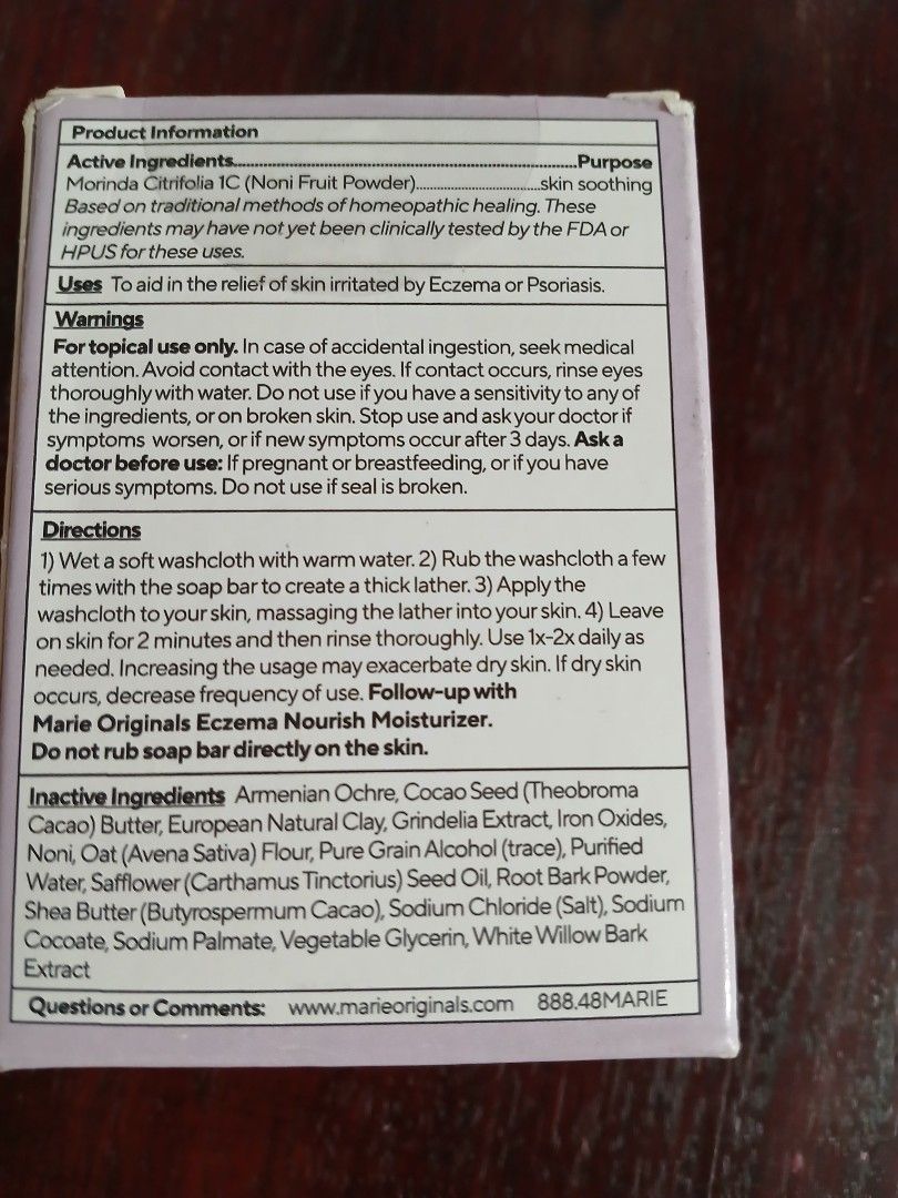 Eczema & Psoriasis (Category: Face Care) located in Quezon City. Submitted by mapanak24 (Listing ID 1460982735, Image 3). Description: organic oat, vegetable glycerin, noni fruit ,European natural clay.