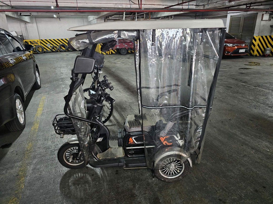 Electric Tricycle with Canopy and Basket (Category: Motorbikes for Sale) located in Manila. Submitted by happy542 (Listing ID 1460973232, Image 3). Description: - 3 years - history of repair 1x (front brake) - rfs: upgrade - new battery.