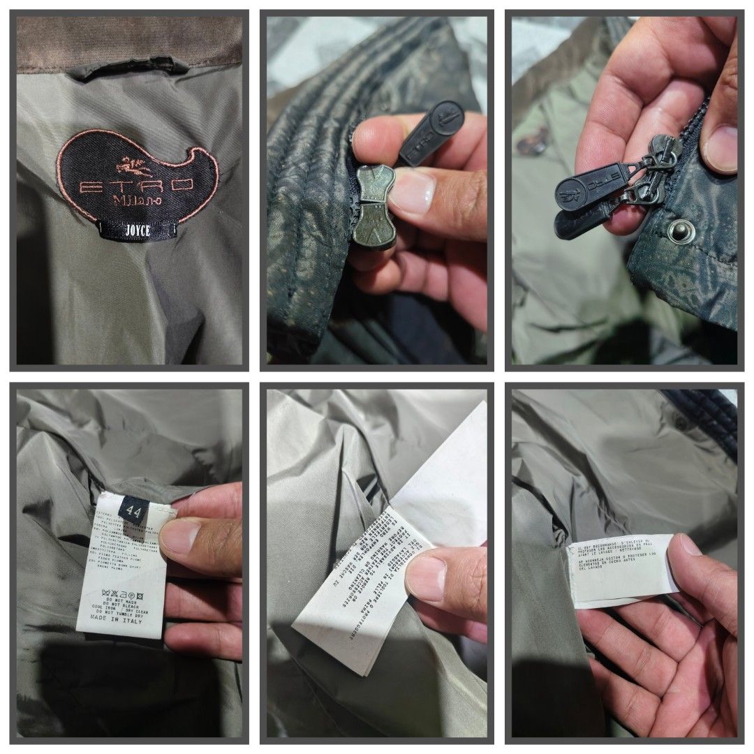 ETRO paisley down jacket (made in Italy 🇮🇹) (Category: Coats, Jackets and Outerwear) located in Baguio. Submitted by archival_thrifted.ph. (Listing ID 1460992326, Image 2). Description: FOR SALE‼️ .ETRO PAISLEY DOWN JACKET . EXCELLENT CONDITION .MADE IN ITALY 🇮🇹 .SIZE 44 ON TAG .PHP 4800 PLUS SF .❌❌ COP/COD .MOP GCASH .COURIER J&T .BAGUIO AREA .DM FOR SURE BUYER TY.