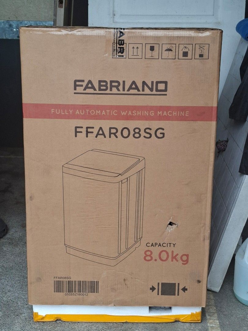 Fabriano Fully Automatic Washing Machine (Category: Washing Machines and Dryers) located in Las Pinas. Submitted by elijahcalinisan.06 (Listing ID 1460966921, Image 2). Description: FOR SALE: Fabriano 8KG Fully Automatic Washing Machine – BRAND NEW Brand: Fabriano Model: FFAR08SG Capacity: 8 KG Type: Fully Automatic Top Load Condition: ⭐ BRAND NEW / NEVER USED ✨ Brand new and never used ✨ Comes with original box ✨ 8KG capacity — great for clothes