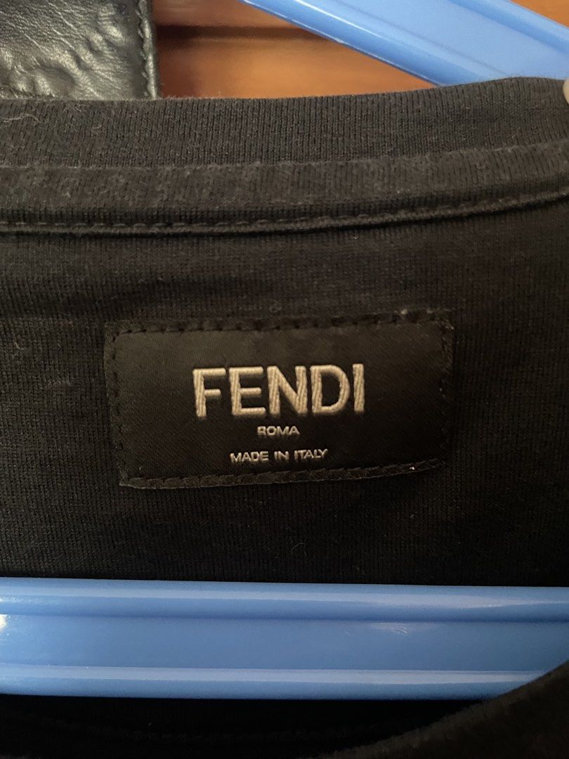 Fendi t-shirt (Category: Tshirts & Polo Shirts ) located in Angono. Submitted by marketplacesellerph610 (Listing ID 1460969552, Image 2). Description: 100% Authentic not thrifted Can meet up sa Fendi mismo to have it checked if needed. Size 52 Fits L perfectly in my opinion *No flaws barely worn 6,999.