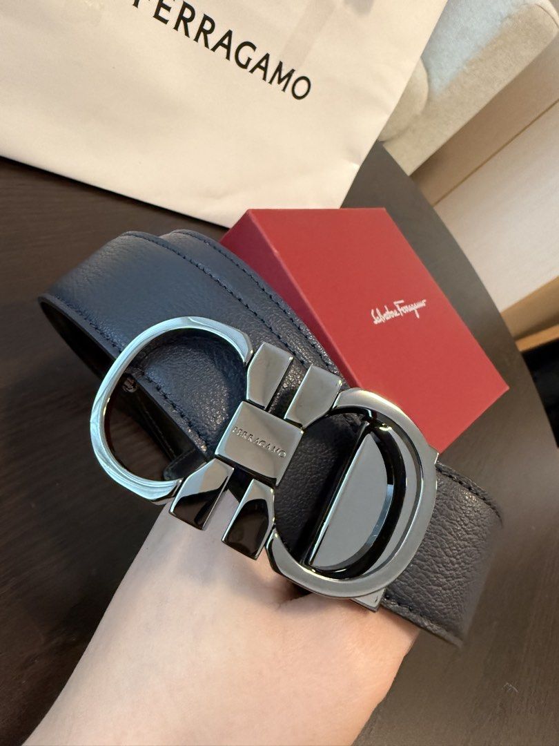 Ferragamo Leather Belt (Category: Belts) located in Manila. Submitted by emiliegg_ (Listing ID 1461042653, Image 2). Description: ✨ FERRAGAMO Double Gancini Leather Belt Brand New • Never Worn Classic black leather with Ferragamo’s iconic Double Gancini buckle • Size: 105 • Made in Italy • Complete with original box, dust bag and paper bag • Original tags included 🏷️ ₱24,000 🎁 Gift-ready and perfect for him. DM to purchase. 🖤 #Ferragamo #Ferra