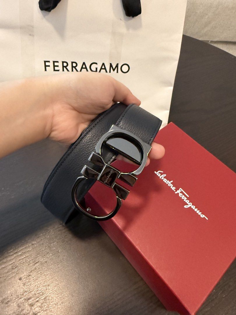 Ferragamo Leather Belt (Category: Belts) located in Manila. Submitted by emiliegg_ (Listing ID 1461042653, Image 3). Description: ✨ FERRAGAMO Double Gancini Leather Belt Brand New • Never Worn Classic black leather with Ferragamo’s iconic Double Gancini buckle • Size: 105 • Made in Italy • Complete with original box, dust bag and paper bag • Original tags included 🏷️ ₱24,000 🎁 Gift-ready and perfect for him. DM to purchase. 🖤 #Ferragamo #Ferra