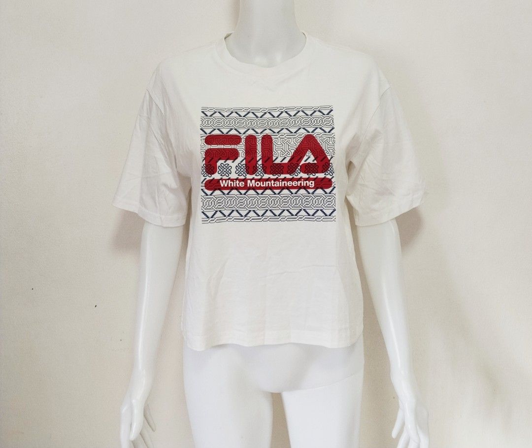 Fila White Mountaineering Collab Shirt (Category: Shirts) located in Pateros City. Submitted by blashjunks.y2k (Listing ID 1460925294, Image 1). Description: FILA X WHITE MOUNTAINEERING COLLAB SHIRT FOR HER SIZE MEDIUM 350PHP MSG US.