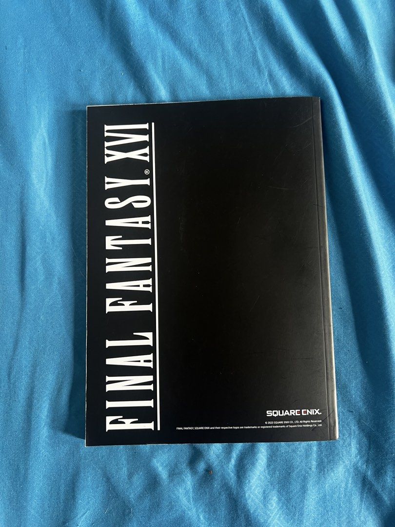 Final Fantasy XVI Square Enix Notebook (Category: Stationery & School Supplies) located in Manila. Submitted by binigurrl (Listing ID 1460927591, Image 3). Description: - Official Final Fantasy XVI notebook - Features iconic game artwork on the cover - Lined pages inside for notes and ideas - Perfect for Final Fantasy fans - Ideal for journaling or as a collectible.