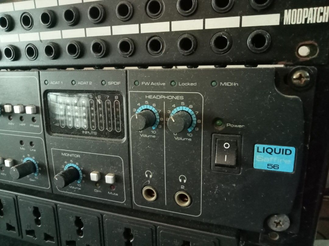 Focusrite Liquid Saffire 56 Audio Interface (Category: Musical Instruments) located in Paranaque City. Submitted by anzak4d (Listing ID 1460956591, Image 2). Description: - Focusrite Liquid Saffire 56 Audio Interface - 8 High-Quality Liquid Preamps - 8 Channels of Audio Input/Output - ADAT, SPDIF, and MIDI Connectivity - Two Headphone Outputs with Individual Volume Control - Dedicated Monitor Section with Dim and Mute Functions - Rackmount Design