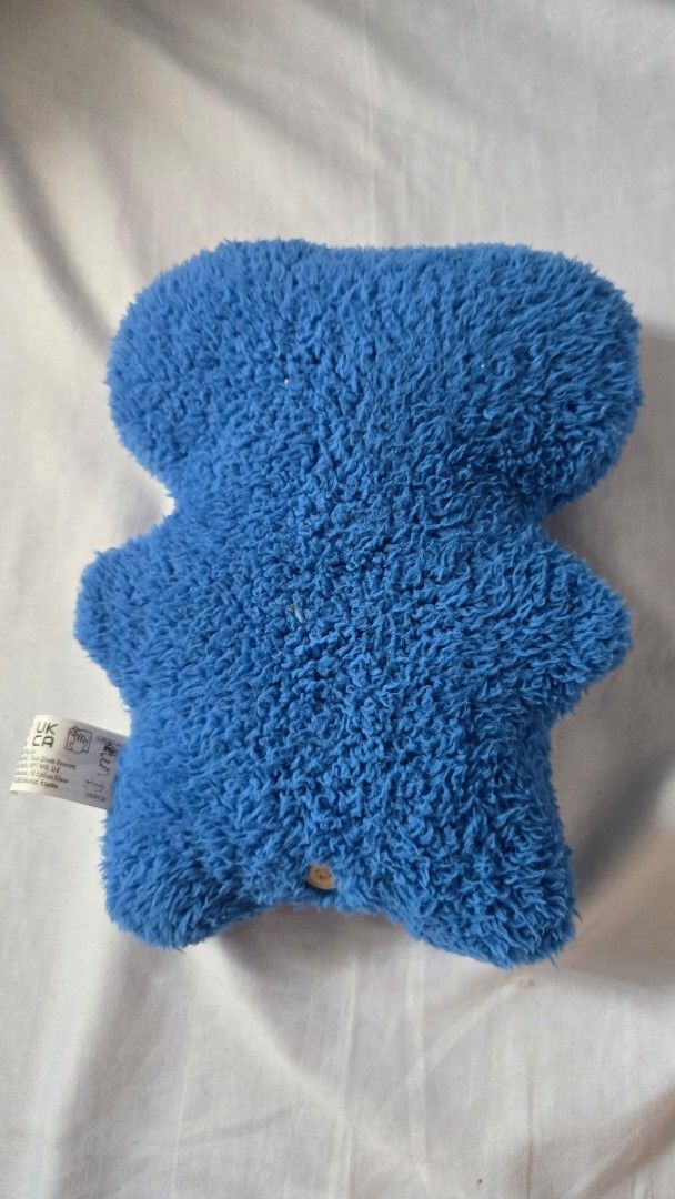FUGGLER - Blue Gaptooth Mcgoo (Category: Plushies & Soft Toys) located in Manila. Submitted by fierceriver.e57033 (Listing ID 1460953334, Image 2). Description: - No box, with pen marks on tag. - Adorable blue plush toy, approximately 9 inches in length. - Features big, fun googly eyes and a row of cute teeth. - Made from super soft and fuzzy material for a cuddly feel. - Includes a small button detail on the back. - Ideal for children's playtime