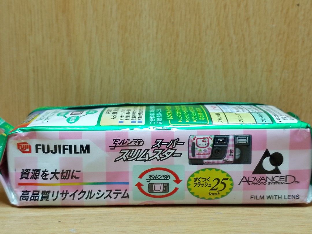 Fujifilm Hello Kitty Super Slim Star disposable Camera (Category: Cameras) located in Davao. Submitted by washerjeni08452 (Listing ID 1460975461, Image 2). Description: - Fujifilm Super Slim Star APS Camera - Adorable Kitty Edition - Includes Lens Cover - Built-in Flash - 25 Shots per Film - Uses APS Film - Made in Japan - Ideal for casual photography expired:2000 selling 650 mop gcash or remittance center near you.