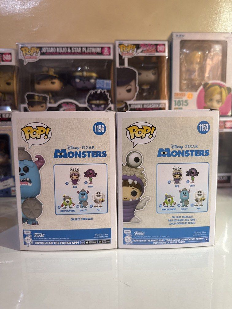 Funko Pop: Sulley and Boo (Category: Designer & Blind Box Toys) located in Manila. Submitted by mek_any (Listing ID 1460972419, Image 3). Description: Sold as Set - Very Negotiable! Condition: Good as New, NOOB Message me if you want to break the set! Buyer Shoulders SF Shipping: Lalamove / GrabExpress / JNT FEEL FREE TO OFFER PRICE 😃.