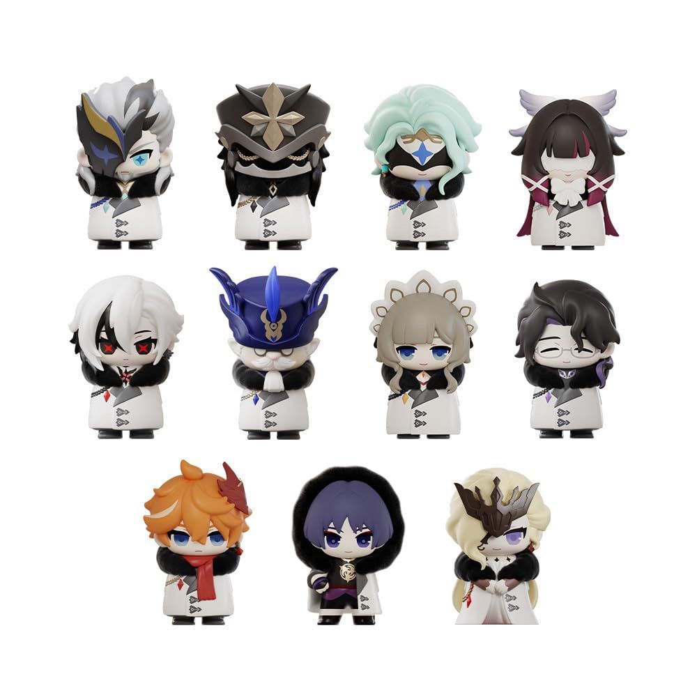 Genshin Impact Fatui Harbingers Blind Box Figures - SET (Category: Designer & Blind Box Toys) located in Cavite. Submitted by anjaanetteee_ (Listing ID 1461034672, Image 1). Description: - Full set of 9 blindbox - SEALED - Authentic blind box items - Selling as a complete set only. - DM me for proof of transaction from blue app :).