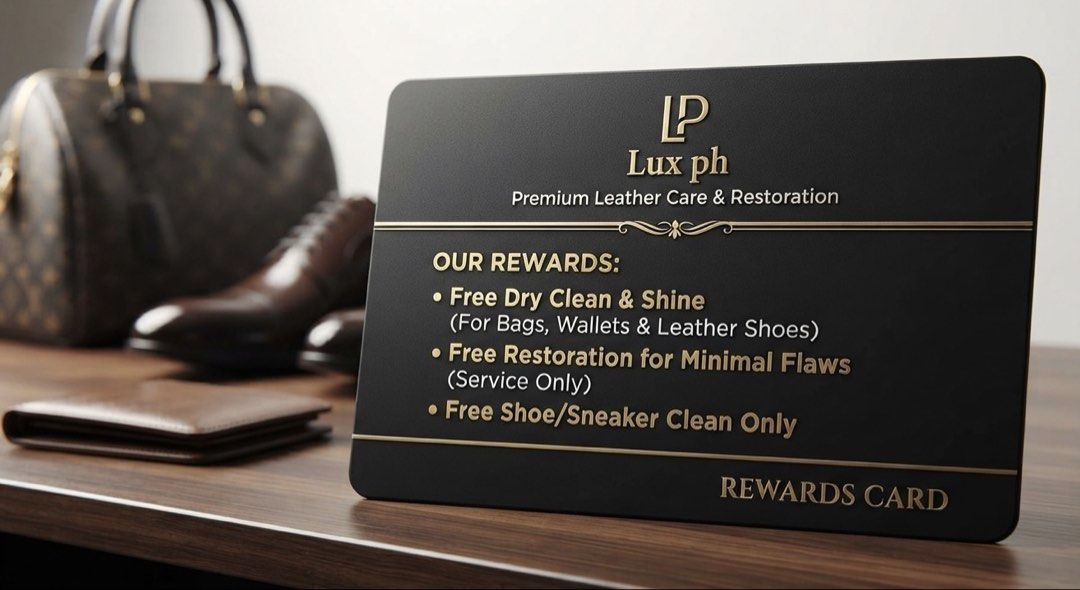GET YOUR LOYALTY card ‼️ (Category: Announcements) located in Caloocan City. Submitted by luxurymurayta888 (Listing ID 1460673866, Image 2). Description: [FRONT OF THE CARD]LUX PH— curated luxury —VIP REWARDS CARD"Thank you for choosing LUX PH. Enjoy exclusive rewards with every curated piece you add to your collection."[BACK OF THE CARD]COLLECT STAMPS • UNLOCK LUXURY[ ✦ ] [ ✦ ] [ ✦ ] [ ✦ ] [ ✦ ][ ✦ ] [ ✦ ] [ ✦ ] [ ✦ ] [ ✦ ]HOW IT WORKS:Earn 1 st