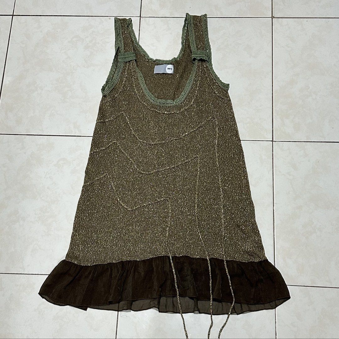 Glitter Knit Party Mini Dress (Category: Dresses) located in Manila. Submitted by pachookie (Listing ID 1461089100, Image 1). Description: Olive knit glitter party dress Length: 32 in Width: 27 in.