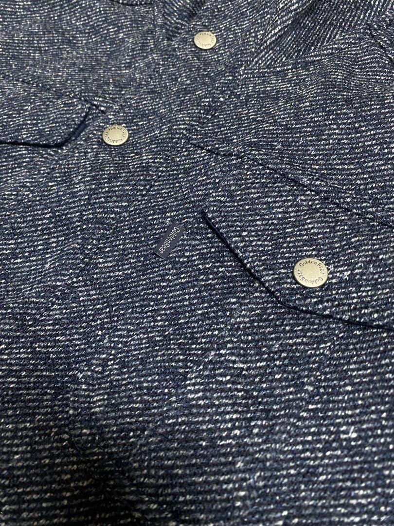 Golden Bear Navy Tweed Jacket (Category: Coats, Jackets and Outerwear) located in Manila. Submitted by kevinthriftshop (Listing ID 1461064573, Image 2). Description: - Classic navy tweed jacket by Golden Bear - Button-up front - Multiple pockets - Textured fabric for a stylish look - Perfect for layering Location: Cavite.