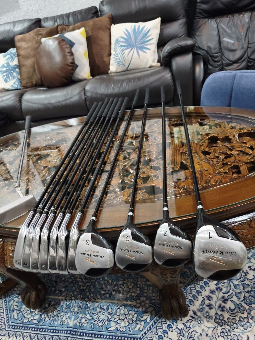 Golf Set (Category: Other Sports Equipment and Supplies) located in Paranaque City. Submitted by manilagolfmarket (Listing ID 1461076791, Image 2). Description: For Sale Golf Set. ° Black hawk USA Pro R flex graphite shaft clubs. Bag included for only 10.8k pick up Bf Paranaque free shipping within MM..