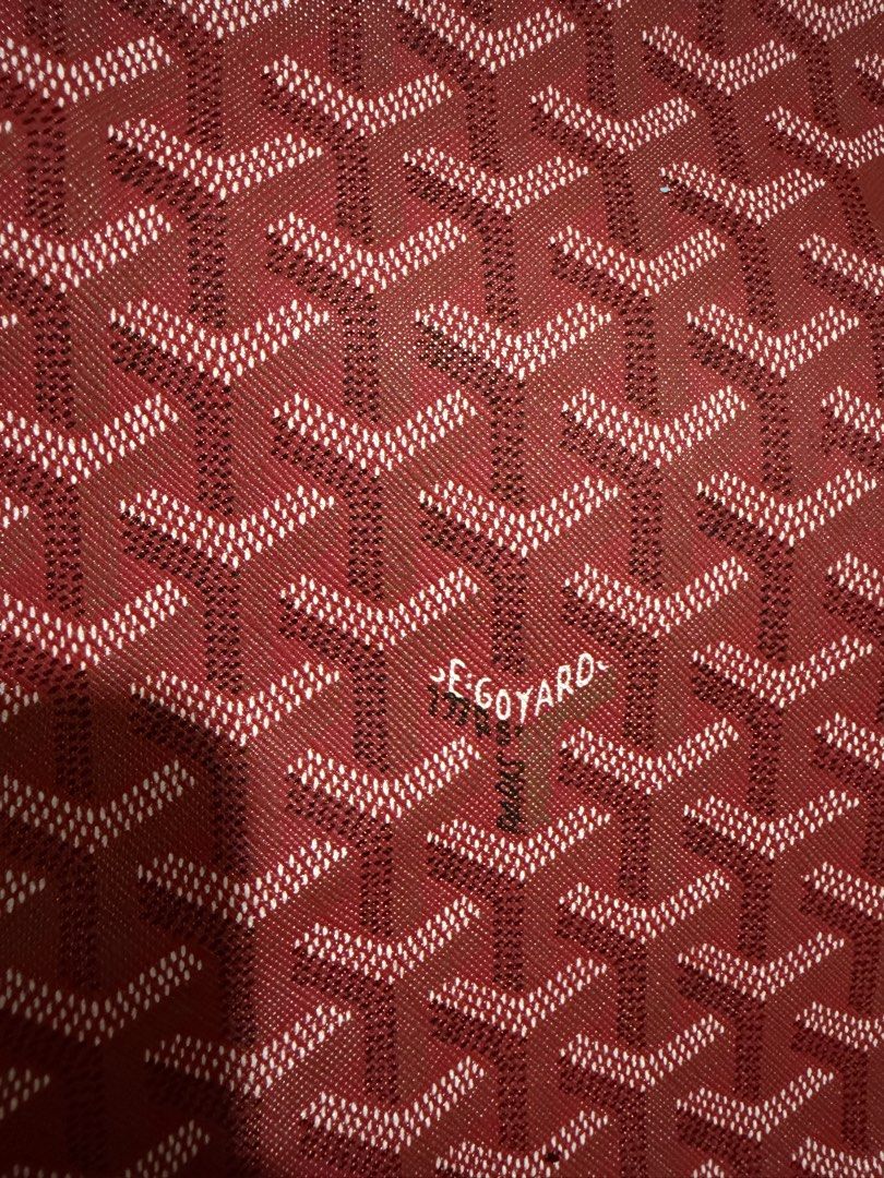 Goyard Red Monogram Tote bag (Category: Luxury Bags & Wallets) located in Davao. Submitted by annabrd0710 (Listing ID 1461036273, Image 2). Description: - Red Goyard handbag and matching pouch - Classic Goyardine monogram pattern - leather trim and straps - Matching pouch with a convenient snap closure - minimal signs of usage - So pretty in actual.