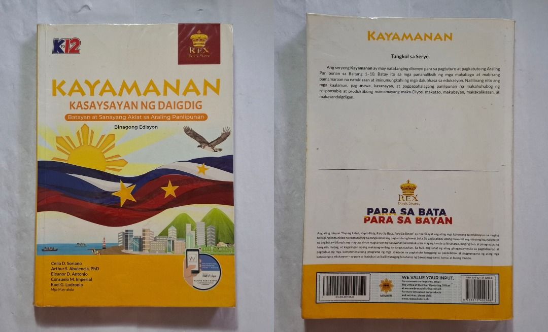 Grade 7 Books (Category: Textbooks) located in Quezon City. Submitted by zharzabr (Listing ID 1460929332, Image 1). Description: 1. Grade 7 In Step • Has a bit of writing in the textbook and on the first few pages of the journal • Otherwise in good, like-new condition 2. Grade 7 Kayamanan — Kasaysayan ng Daigdig • Contains some underlining • Has a bit of writing, but it is erasable • Otherwise in good, like-new condition.