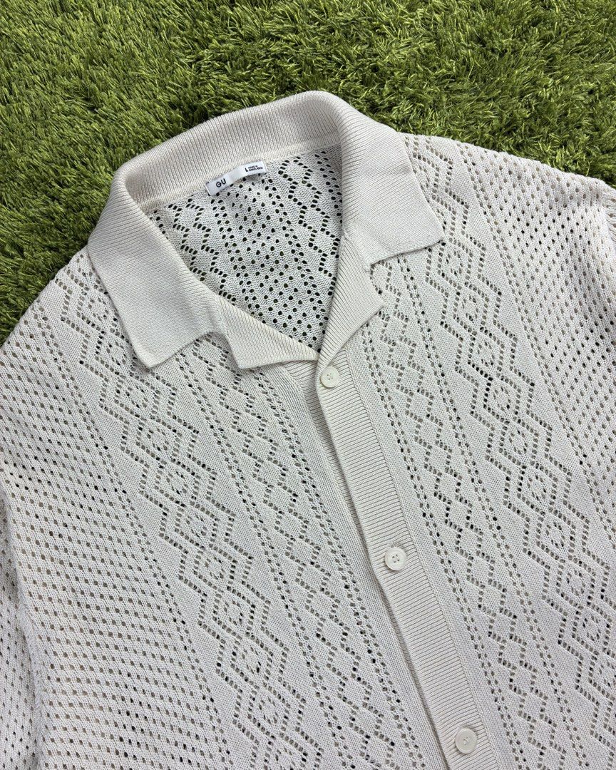 GU Mesh Knitted Shirt (Category: Tshirts & Polo Shirts ) located in Lucena. Submitted by shopdotmane (Listing ID 1461068449, Image 3). Description: GU Mesh Knitted Shirt Size Large on tag 22 (width) x 27.5 (length) Still in excellent condition.