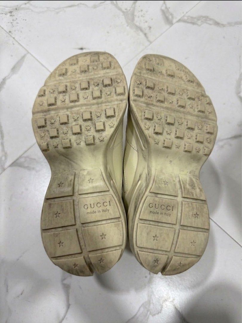 Gucci Ace Sneakers Beige Leather (Category: Sneakers) located in Bacolod City. Submitted by kitcarsonduff (Listing ID 1460983349, Image 3). Description: - Authentic Gucci Ace Sneakers - Color: Beige Leather with iconic Green and Red Stripe - Size: 8US, 25cm women, - Made in Italy.