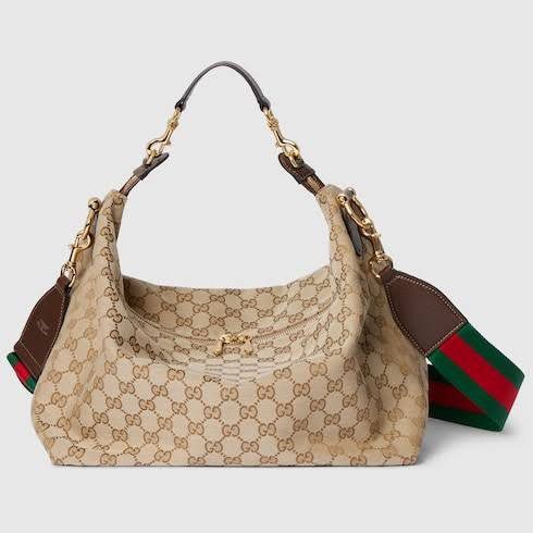 Gucci Brera (Category: Cross-body Bags) located in Manila. Submitted by kae_mgg (Listing ID 1461111790, Image 1). Description: Brera medium bag - Classic GG Monogram Canvas - Iconic Green and Red Web Stripe on Adjustable Strap - Gold-Tone Hardware - Secure Zipper Closure - Spacious Interior - Ideal Everyday Bag.