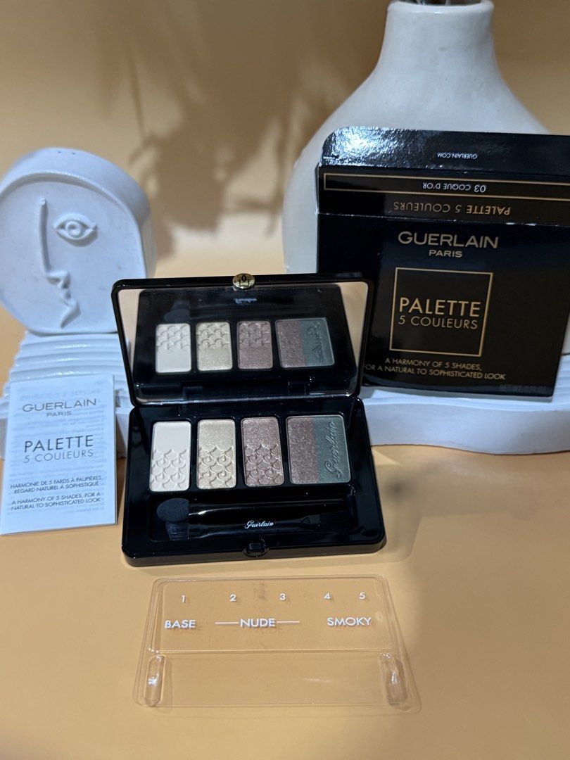 Guerlain 5 coluers Palette in 03 Coquer D’or (Category: Makeup) located in Taytay. Submitted by betterthanbare (Listing ID 1460983725, Image 1). Description: ❗️PAKIBASA BAGO MAG MINE PLS❗️ ✅ STRICTLY 1-2 DAYS RESERVATION ONLY ✅all prices are firm. Low ballers will not be entertained ✅all items are on hand and 100% guranteed authentic WHEN IN DOUBT DONT BUY ✅bawal sa super selan! Some boxes are deformed IF MAARTE SA MALL BUMILI :) ✅strictly no rus