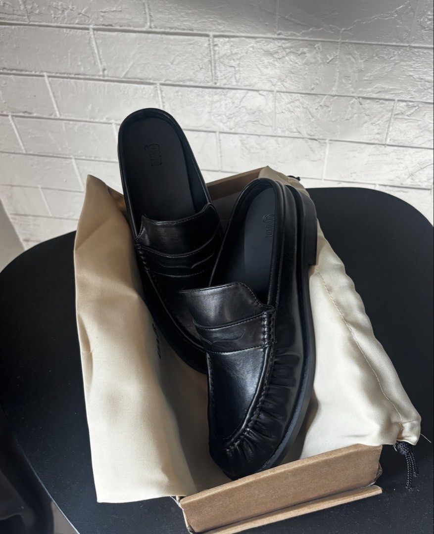 GVN Loafer Mules (Size 40) (Category: Loafers) located in Manila. Submitted by asb1999 (Listing ID 1460971414, Image 2). Description: i'm size 38 (size 7.5/8 us) and it was mentioned at the website that its fit runs very small so i should size up so i got a 40 but masikip pa rin! 😅 it retails for 2550 and i paid it in full + shipping fee but willing to resell it for 2200 + sf to be shouldered by the buyer hehe also, i wore it ONCE to try it on!.