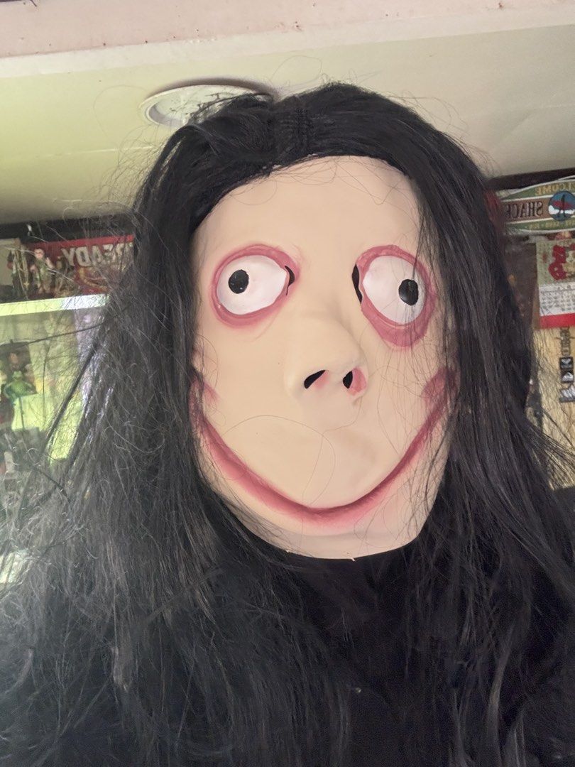 Halloween Costume Mask Momo Mask (Category: Occasions & Party Supplies) located in Pasig City. Submitted by JMToysandCollectibles (Listing ID 1460980970, Image 1). Description: ‼️NO RENTAL FOR SALE ONLY‼️ ‼️Seasonal Item/ Limited Stocks Halloween Mask Momo Mask PHP1,400 Each Made of Quality Rubberize Latex Pick Up or Delivery via Lalamove Shipping via LBC MOP: Gcash/ BPI/ BDO.