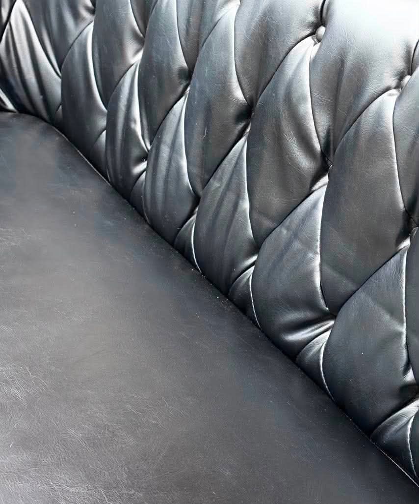 “Higashitani Co.,Ltd” ELEGANT DESIGN 3 SEATERS BLACK LEATHER SOFA (Category: Sofas) located in Manila. Submitted by jerichocal17856 (Listing ID 1460963581, Image 3). Description: JAPAN SURPLUS FURNITURE “Higashitani Co.,Ltd” ELEGANT DESIGN 3 SEATERS BLACK LEATHER SOFA Size 74L x 32W x 17SH x 30H in inches (AS-IS ITEM) *Minimal Scratch Only IN GOOD CONDITION 2 pcs available .