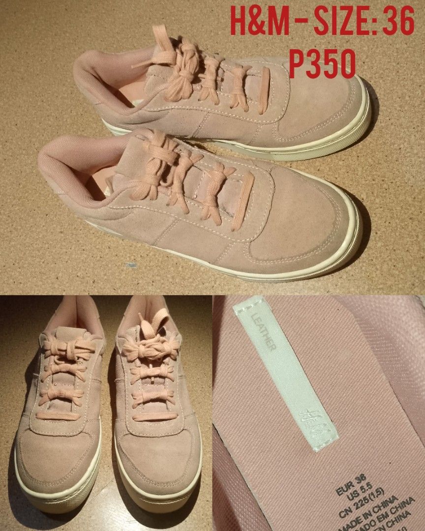 H&M Pink Sneakers (Category: Sneakers) located in Paranaque City. Submitted by unlishopparanaque (Listing ID 1461115025, Image 1). Description: Brand: H&M Size: 36 P350 Location:Paranaque Meetup: SM BF (+P50 hf for orders below 1k) Shipping via Lalamove and JnT Express only MOP: COD and Gcash available.