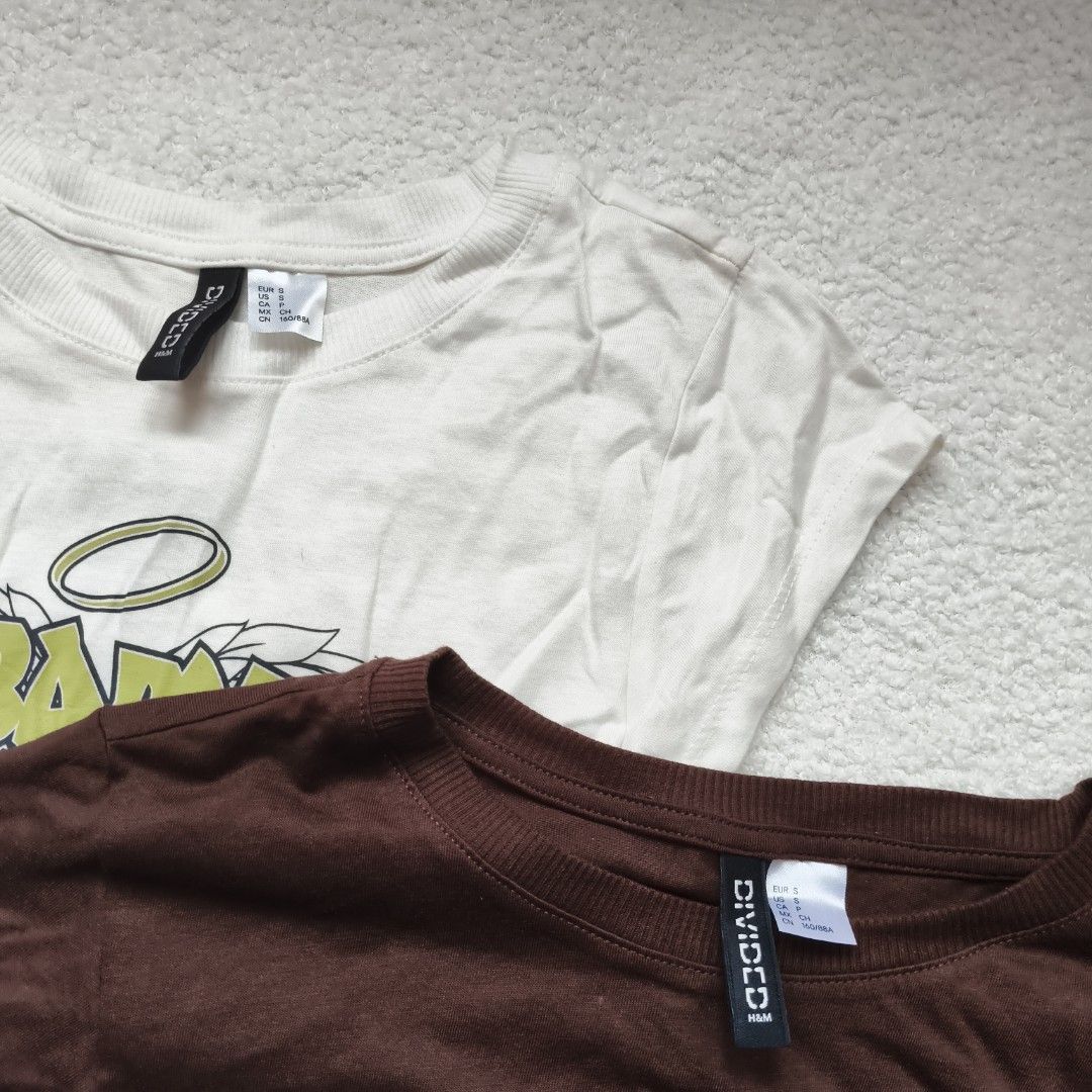 h&m y2k tees (take both) (Category: Shirts) located in Mandaluyong City. Submitted by kiriko. (Listing ID 1460948745, Image 2). Description: both brand new. no tag since it was given to me as a gift MOP GCash, Maya MOD J&T, Lalamove .