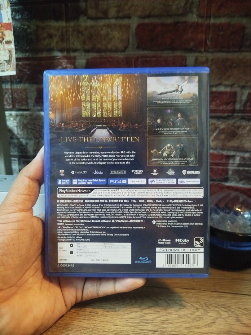 Hogwarts Legacy PS4 Game (Category: PlayStation) located in Binan City. Submitted by pumpkiiin02 (Listing ID 1461076067, Image 2). Description: - Hogwarts Legacy for PlayStation 4 (PS4) - Explore the magical wizarding world - Open-world action RPG gameplay - Region 3 disc - Available in English and Chinese languages - Includes bonus content when linking your Harry Potter Fan Club account Can trade to Persona 3 Reload/Octopath Traveler 0/OT2.
