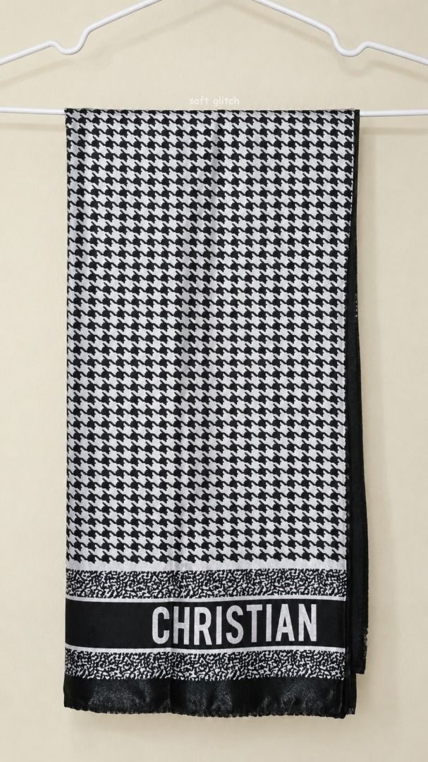 Houndstooth Classic Scarf (Category: Scarves) located in Pasay City. Submitted by azestoreph (Listing ID 1460989453, Image 2). Description: Features: Lightweight and versatile; can be styled around the neck, on a bag, or as a fashion accessory Perfect for: Everyday styling, Classic outfits, Vintage-inspired looks, Bag accessory, Gift idea.