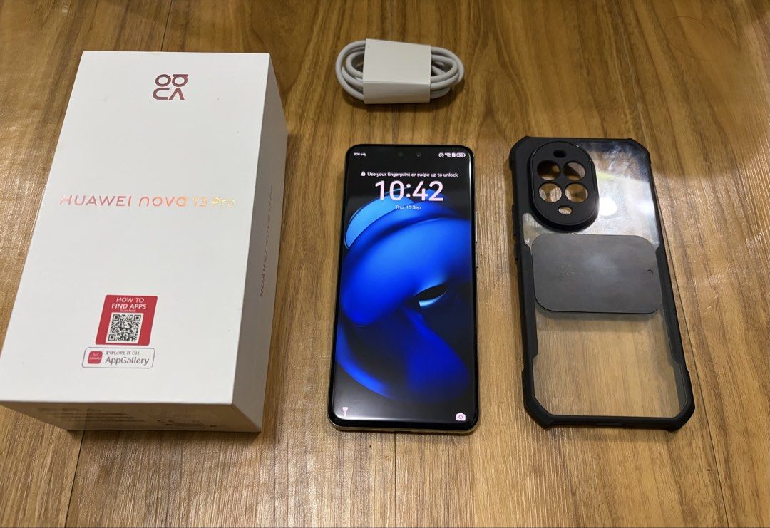 Huawei Nova 14 Pro (Category: Huawei) located in Santa Rosa. Submitted by collectiblesitems.ph (Listing ID 1460930923, Image 1). Description: Complete inclusion with tempered glass, cable wire, box and free case. Seldom used. No flaws..