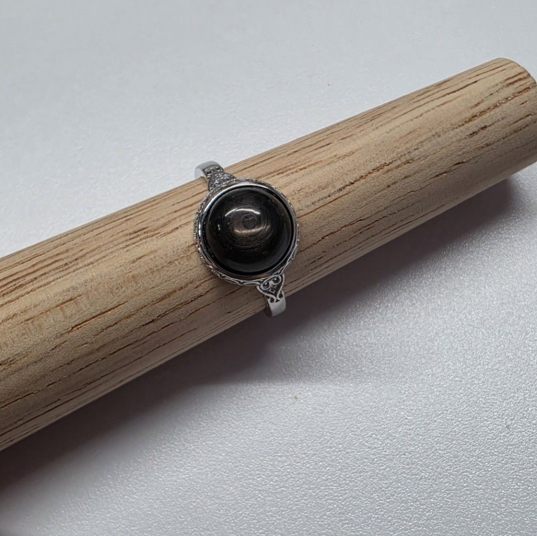 Hypersthene Round Ring (Category: Rings) located in Singapore. Submitted by wdepth (Listing ID 1461090643, Image 1). Description: hypersthene round ring hypersthene ~9mm adjustable size silver plated alloy $20 free shipping..