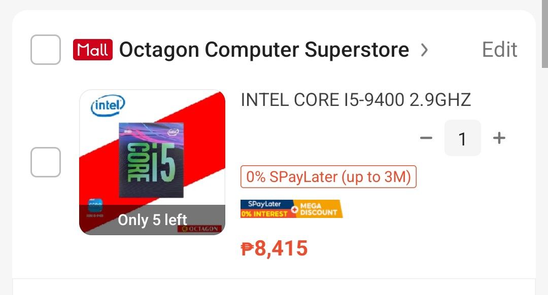 Intel Core i5-9400 Processor (Category: Desktops) located in Naga. Submitted by alabyuuuu (Listing ID 1459427890, Image 2). Description: Intel Core i5-9400 6 Cores / 6 Threads Base Clock: 2.90 GHz Socket: LGA 1151 (300-series) Great for gaming, work, school, and everyday use CPU only — no box / cooler included 💰 Price: ₱3,000 📍 Meet-up (nearby only) / shipping available — buyer's choice ✅ Good condition ✅ Authentic Intel CPU ✅ Ready for testing