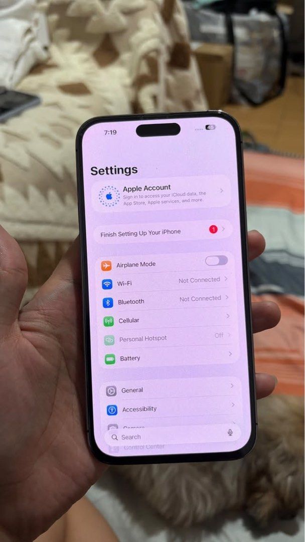 iPhone 14 pro max (Category: iPhone 14 Series) located in Manila. Submitted by _asianmob (Listing ID 1461062954, Image 3). Description: For sale only. iPhone 14 pro max 256gb ✅Factory unlock ❌Face id not working Bh : 96 True tone Unli reset Unit and case only. Unli check!! Honest issue : replaced LCD PERO OLED GX BRAND ORIG GX. Earpiece not working Check nyo picture makinis..