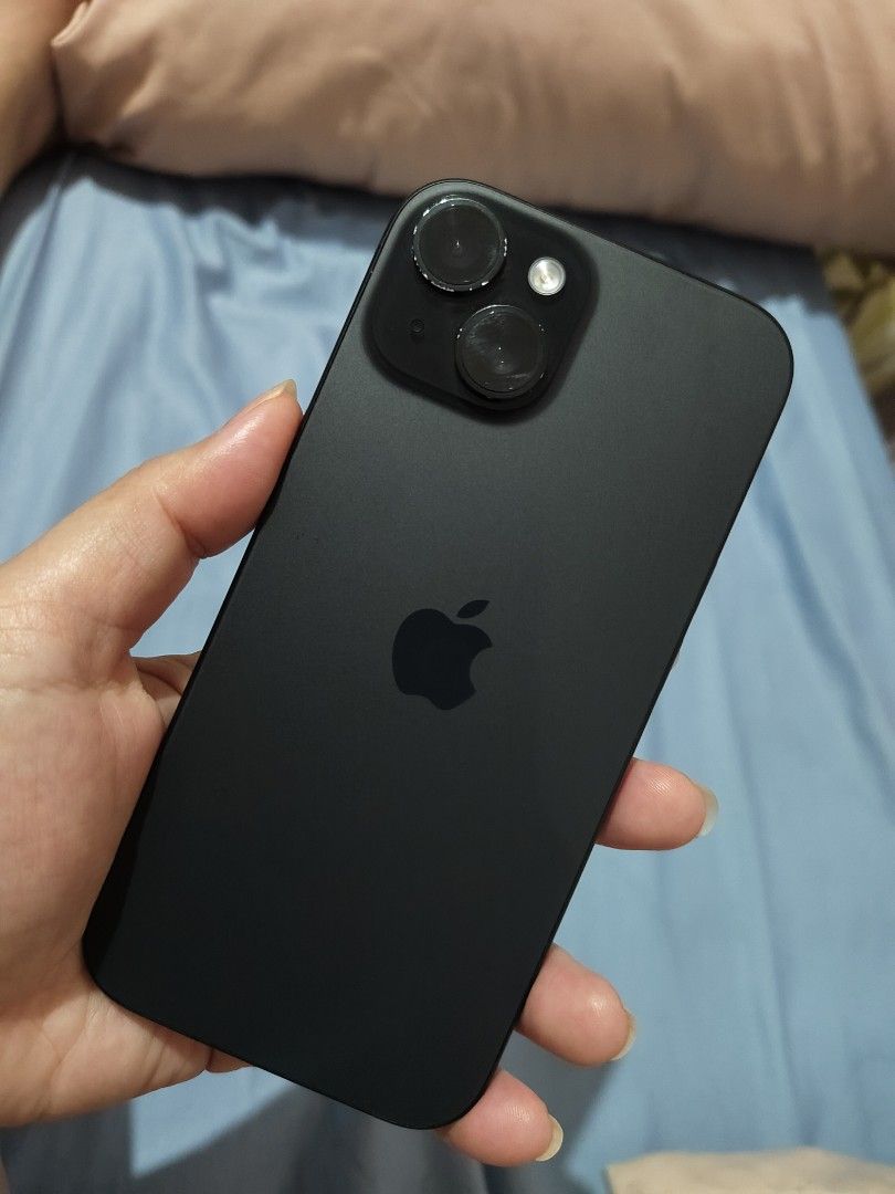 iPhone 15 Black 128gb (Category: iPhone 15 Series) located in San Pedro. Submitted by ehya86 (Listing ID 1461070650, Image 1). Description: •128GB Storage •ZP/A Variant •87% Battery Health •515 Cycle Count •No SIM Restrictions / Factory Unlocked With Original Box & Original Cord Minimal paint chips sa camera Clean and ready to use. Meet-up available. Check and test before buying. Location: Alabang or One Ayala Makati Depende sa mapag usapan. Pric