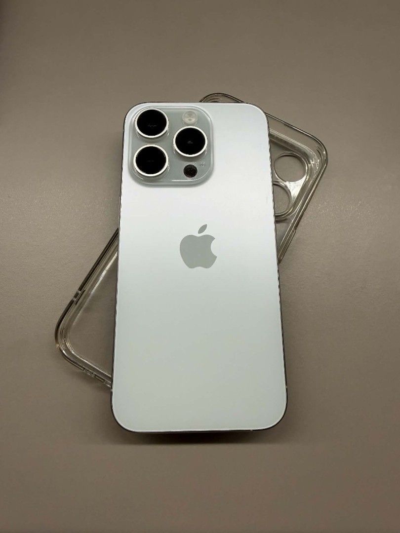 Iphone 15 pro (Category: Cases & Sleeves) located in Manila. Submitted by dc_mica (Listing ID 1460982905, Image 2). Description: Iphone 15 pro 256GB memory 87% battery health 99% makinis, no dents White Titanium Bought in US (e-sim only).