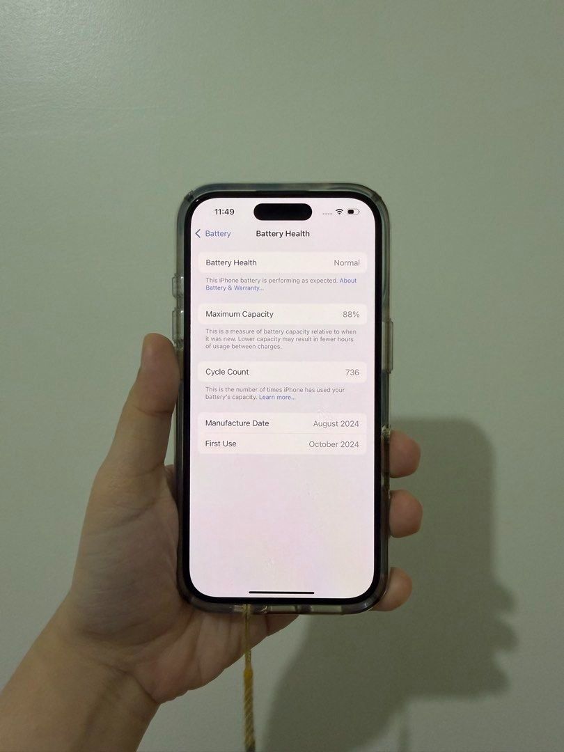 Iphone 16 128GB (Category: iPhone 16 Series) located in Manila. Submitted by chibiwxc (Listing ID 1460997375, Image 2). Description: Iphone 16 128GB 88BH RFS upgrade Negotiable.