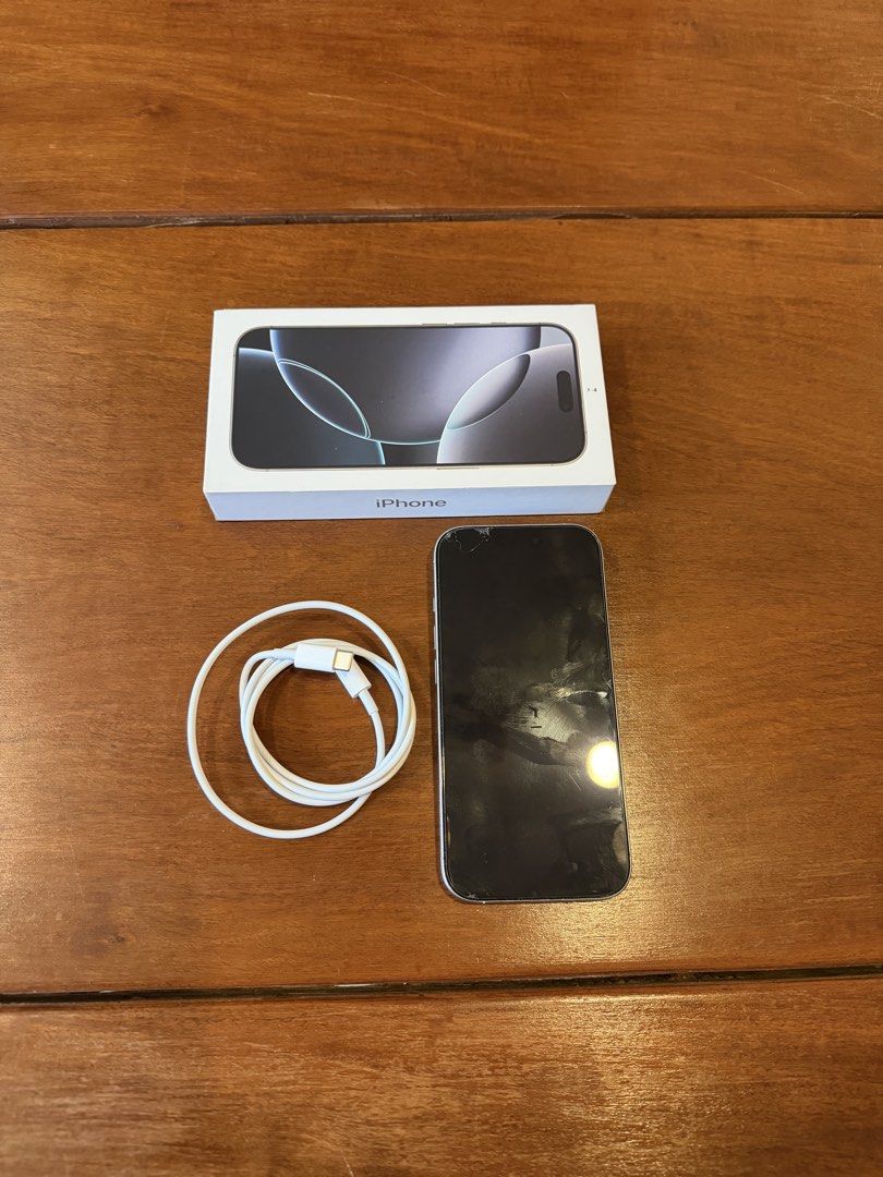 iPhone 16 PRO (Category: Others) located in Paranaque City. Submitted by epicwater_cf0364 (Listing ID 1460962544, Image 2). Description: iPhone 16 Pro 256GB Titanium White with Cable included and case.