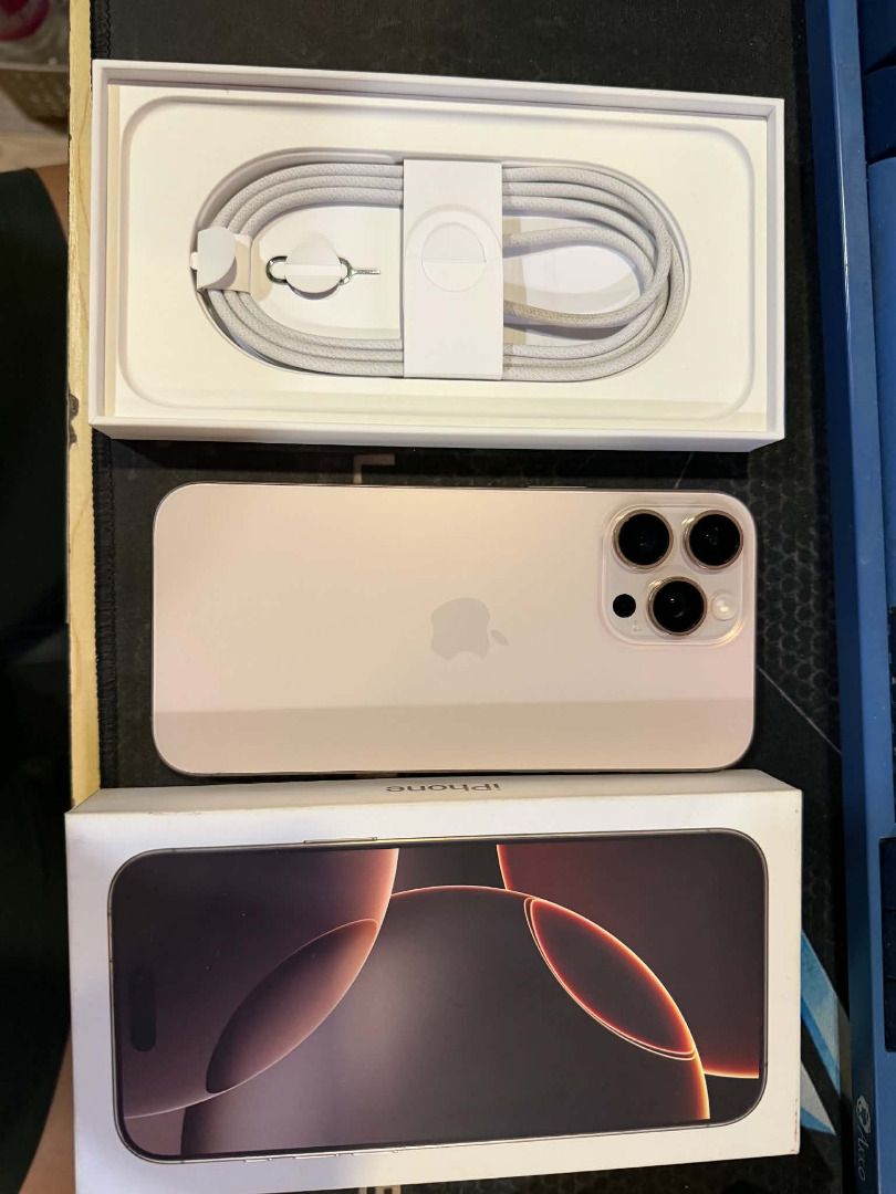iPhone 16 Pro Max 512G (Category: iPhone 16 Series) located in Caloocan City. Submitted by ohbiewan (Listing ID 1461007033, Image 2). Description: Complete with Box Ringke Case Included Tempered Glass since day 1 90% Battery Health No ISSUES FaceID, Truetone working Openline Lady Owned.