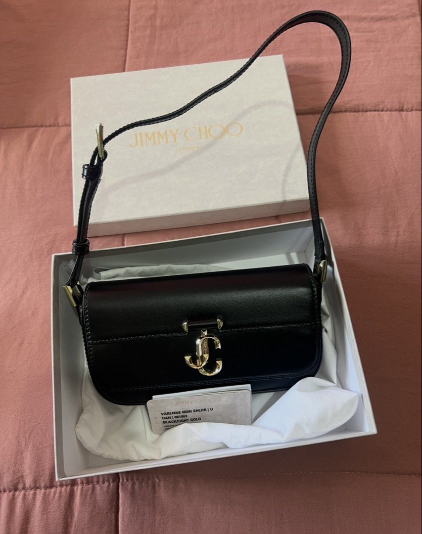 Jimmy Choo Bag (Category: Luxury Bags & Wallets) located in Mandaluyong City. Submitted by abhemaria (Listing ID 1461045773, Image 2). Description: ✨ JIMMY CHOO SHOULDER BAGS FOR SALE ✨ 🖤 BLACK — Brand New - 21,500 • Includes original bag • Dust bag • Authentication card .