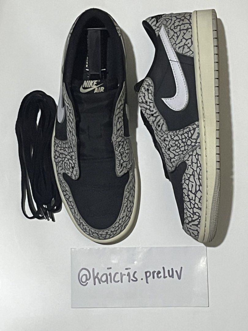 Jordan 1 Low OG Cement (Category: Sneakers) located in Taguig. Submitted by kaicris.preluv.affordablestuff (Listing ID 1461094123, Image 2). Description: WTS/LFB JORDAN 1 LOW OG CEMENT SIZE 9 - 1995 COMPLETE WITH BOX USED MOP: BANK TRANSFER/GCASH🏦💸 SHIPPING NATIONWIDE VIA LALAMOVE/GRAB/LBC (Buyer’s Expense) MEET UP BGC/TAGUIG FOR DETAILED PICTURES AND MORE INFORMATION PM ME .