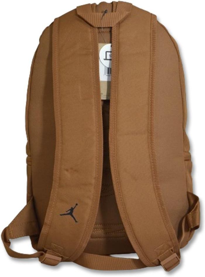 Jordan Brown Backpack (Category: Backpacks) located in Mandaluyong City. Submitted by swiftbird_ed6c34 (Listing ID 1460989222, Image 2). Description: - Brown Jordan backpack - 'JORDAN' spelled out on the front - Two zip pockets on the front - Jordan logo on the back - Adjustable straps - Ideal for everyday use.